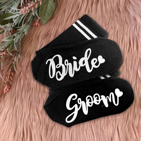 PartyGifts&beyond 2 Pairs Couple Gifts Socks Engagement Gifts for Couples Cozy Socks Wedding Gifts in Saudi Arabia