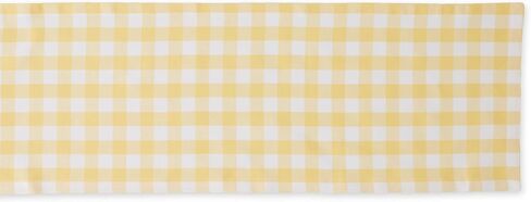 DII Checkered Tabletop Collection 100% Cotton, Machine Washable, Table Runner, 14x72, Yellow in Saudi Arabia