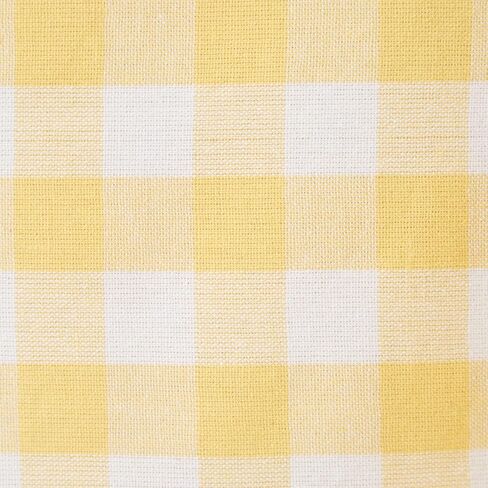 DII Checkered Tabletop Collection 100% Cotton, Machine Washable, Table Runner, 14x72, Yellow in Saudi Arabia