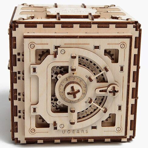Ugears Mechanical 3D Safe, Valentine's Gifts, Adult Puzzle, Wooden Brain Teaser, Kids And Teens IQ Game in Saudi Arabia