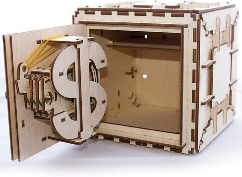 Ugears Mechanical 3D Safe, Valentine's Gifts, Adult Puzzle, Wooden Brain Teaser, Kids And Teens IQ Game in Saudi Arabia