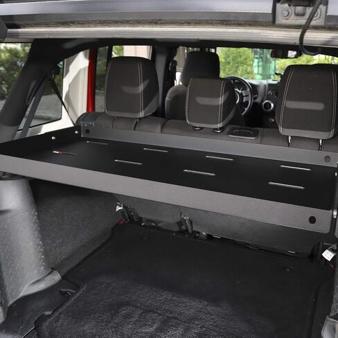 JeCar Interior Rear Cargo Rack Luggage Storage Carrier Solid Metal Trunk Shelf Compatible with Jeep Wrangler 2007-2018 JK Unlimited & 2018-2023 JL Unlimited, Interior Accessories (4-Door) in Saudi Arabia