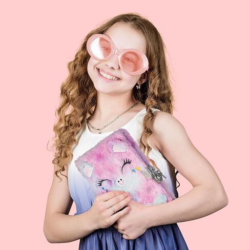 مذكرات للفتيات مع قفل ومفاتيح، مذكرات فخمة غامضة مذكرات سرية للأطفال مع قفل للكتابة والرسم، هدايا دفتر مبطنة للفتيات الذين تتراوح أعمارهم بين 5 6 7 8 9 UP in Kuwait