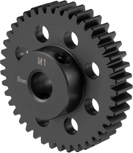 Steel 8mm Bore Mod 1 41T 42T 49T 51T 52T 53T 55T 56T Pinion Motor Gear for Tra-xxas Slash X maxx 8S XRT 1/5 1/6 1/8 1/10 RC Car (52T) in Kuwait