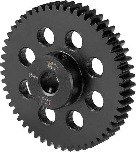 Steel 8mm Bore Mod 1 41T 42T 49T 51T 52T 53T 55T 56T Pinion Motor Gear for Tra-xxas Slash X maxx 8S XRT 1/5 1/6 1/8 1/10 RC Car (52T) in Kuwait
