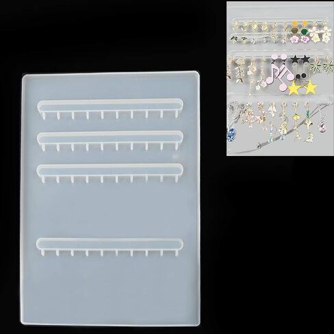 FineInno Silicone Resin Jewelry Display - Earrings Organizer Jewelry Display Stand with 40 Holes for DIY Casting Crafts in Saudi Arabia