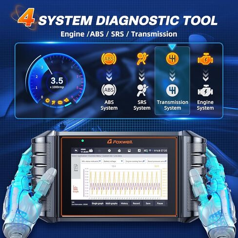 أحدث قارئ رموز FOXWELL NT716 وأدوات المسح الضوئي لعام 2024 مع 9 إعادة ضبط (TPMS/Oil/EPB/SAS/BMS/خنق/ترميز الحاقن)، تحقق من ABS/SRS/ناقل الحركة/محرك obd2 الماسح الضوئي مع اختبار البطارية، تحديث مجاني مدى الحياة in Kuwait