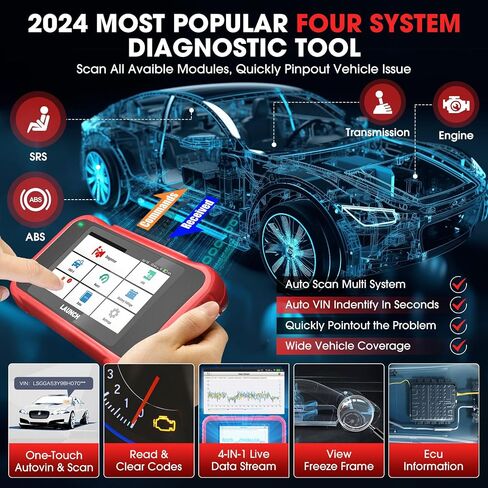 2023 Newest LAUNCH CRP129E Code Reader Oil/EPB/SAS/TPMS/DPF/BMS/Throttle Reset,Injector Coding Diagnostic Scanner,Lifetime Free Online Update,ABS SRS TCM Engine OBD2 Scanner,AUTO VIN + TPMS Tool in Saudi Arabia