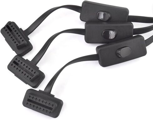 iKKEGOL obd2 obdii 1 إلى 3 كابل تمديد تشخيصي لسلك مقسم Y ذكر إلى أنثى 16 دبوسًا للغاية مع مفتاح طاقة فردي 50 سم / 20 بوصة in Kuwait