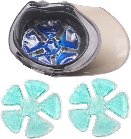Head Ice Pack, Ice Pack Headache Cool Down Cold Pack Soothing Fever Migraine Gel Ice Pack for Catcher Helmets, Riding Helmet Ice Pack, Keep Cool (Blue (2 Pack)) in Saudi Arabia