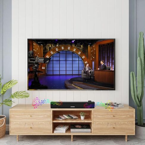 مكبر صوت بلوتوث للكمبيوتر يعمل بمنفذ USB لاسلكي/سلكي 2.0 ستيريو 360 HD Bass Soundbar لسطح المكتب والكمبيوتر اللوحي والهواتف المتوافقة مع Windows 7/8/10 Mac iPhone Android Samsung (أسود) in Kuwait