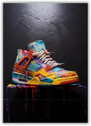 Barlas Design - Air Jordan Wall Poster - Great Gift for Boys and Loved Basketball - Sneakers - Boys Room Prints - Hypebeast Posters - (12 x 16) inch Unframed in Saudi Arabia