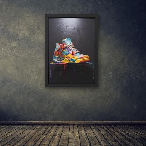 Barlas Design - Air Jordan Wall Poster - Great Gift for Boys and Loved Basketball - Sneakers - Boys Room Prints - Hypebeast Posters - (12 x 16) inch Unframed in Saudi Arabia