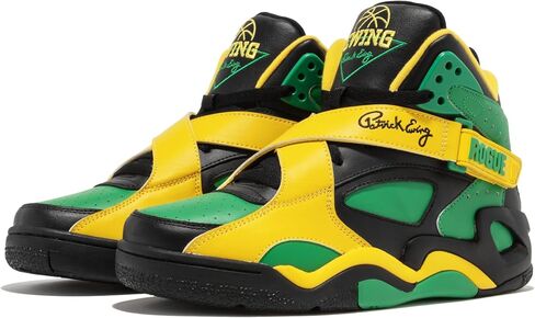 PATRICK EWING Athletics Rogue Jamaica Sneakers - Limited Edition Black/Green/Yellow Athletic Shoes in Saudi Arabia