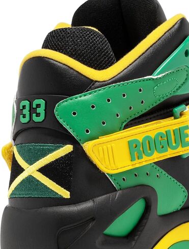 PATRICK EWING Athletics Rogue Jamaica Sneakers - Limited Edition Black/Green/Yellow Athletic Shoes in Saudi Arabia