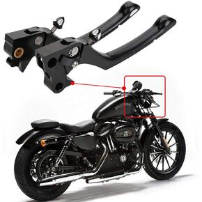 Black CNC Regulator Brake Clutch Handle Lever for Harley Sportster XL 883 1200