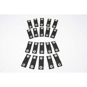 Boat Cover Snap Extender - Black - Extension Size, 2" - Built in Finger Loops. Extend The Life of Your Boat top Canvas! 20 Pack