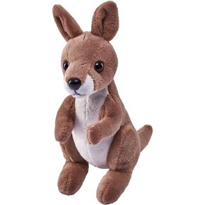 Wild Republic Pocketkins Eco Kangaroo, Stuffed Animal, 5 Inches, Plush Toy, Made from Recycled Materials, Eco Friendly