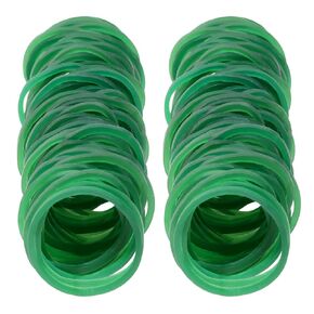 ONLYKXY 100pcs Natural Rubber Bands Soft Elastic Bands Hair Ties Ring for Hair Braids Hair Rubber Ring (25mm, Green)