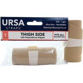 URSA Thigh Straps: Low-Profile, Soft, Stretchy & Breathable Transmitter Straps for Location Sound, Theatre, Wedding Shoots & More (Brown, Vertical Pouch)