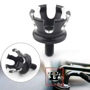 GZYF Motorcycle Crown Style Rear Seat Bolt Screw for Harley Softail FLST FXST, Dyna FXD, Touring FLHT FLHR FLHX FLTR, Sportster 883 1200 1996-UP, Chrome