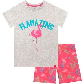 Girls' Flamingo Short Pajamas