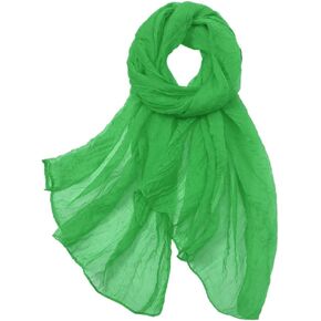 Women's Long Thin Scarf Solid Color Soft Jersey Turban Head Wrap Scarf