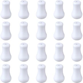 20 PCS Tassel Blind Pull Cord Knobs Plastic Cord Knobs White Cord Knobs Drops Pull End Hanging Ball Pulls Curtain Crafts Cord Holder Replacement Parts Tassel Knobs for Blinds Shades