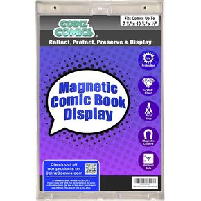(1-Pack) Magnetic Comic Book Display, DIY Slab, Crystal Clear, Mount on Wall Like Frame, fits Current/Modern, Bronze and Silver Age Comics