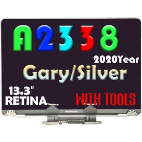 Screen Replacement for MacBook Pro 13.3" A2338 2020 Year M1 EMC 3578 Retina Full LCD Display Assembly 2560x1600 (Grey)