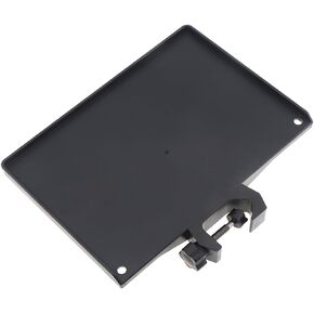 Microphone Stand Tray, Clamp On Firm Rack Tray Holder with 4.5 Pound Weight Capacity Adjustable Mic Stand Shelf for Live Streaming, Stage, Music Sheet, Karaoke, Recording, Podcast (7.9" × 5.5")