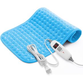 Electric Heating Pad for Back Pain Relife, Cramps, Neck and Shoulder, Moist/Dry Heat Therapy with Auto Shut Off Heating Pads, Holiday Christmas Gifts for Women Men Mom Dad (12"*24"), Blue