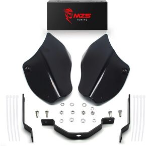 MZS Mid Frame Air Deflector, 2008-2017 Heat Saddle Shield Cover Accessories Black Compatible with Softail Deluxe Fat Boy Heritage Slim Springe