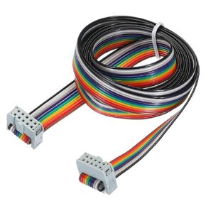 MECCANIXITY 1 Pcs 26 Pin Flat Rainbow Ribbon Cable FC/FC Female Connector 4.9FT 2.54mm Pitch Breadboard Jumper Wires for Electronic Projects