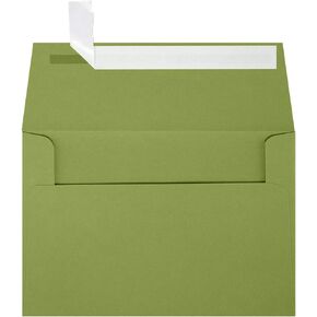 LUXPaper A4 Invitation Envelopes | Peel & Press | 4 1/4" x 6 1/4" | Avocado Green | 70lb. Text | 50 Qty