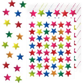ملصقات النجوم لمكافأة الأطفال، 3840 قطعة من ملصقات النجوم الصغيرة بألوان قوس قزح، 80 ورقة ملصقات النجوم الصغيرة، ملصقات النجوم اللامعة للمدرسة، المنزل، البار، ديكور المنزل والمكتب in Kuwait