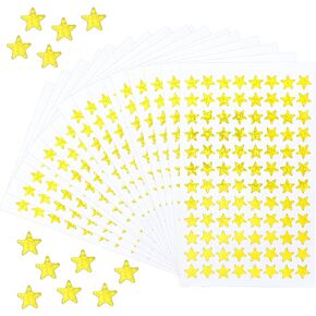 Gold Star Stickers - 1920 Pieces, 20 Sheets, Mini Reward Stickers, 0.4" Small Gold Foil Stars for Children's Reward Chart & Craft