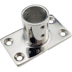 keehui Heavy DudyBoat Hand Rail Fitting-30 Degree 1 inch Rectangular Base-Marine 316 Stainless Steel Deck Hardware