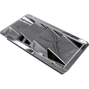 MARINE CITY 304 Grade Stainless Steel 8-1/8 Inches 4-Slots Louvered Vent for Boats – Ships – Marines (Pack of 1)