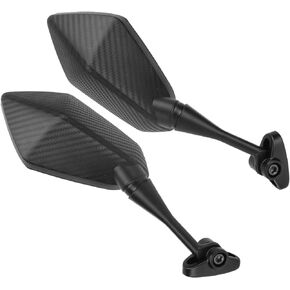 Car Exterior 1 Pair Motorcycle Rearview Side Mirrors Carbon Fiber Style Replacement For Hyosung Gt125R Gt250R Gt650R Gt650S