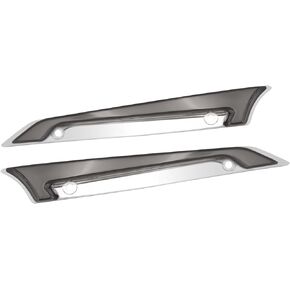 HDBUBALUS Motorcycle LED Windshield Trim Lights Running Turn Signal Windshield Decorative Lamps Fit For Harley Road Glide FLTRX 2015-up Black