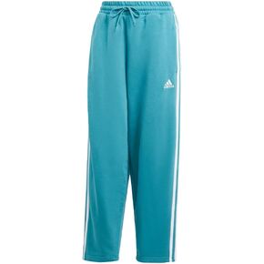 بنطال صوف أساسيات 3-Stripes بحاشية مفتوحة للنساء من أديداس