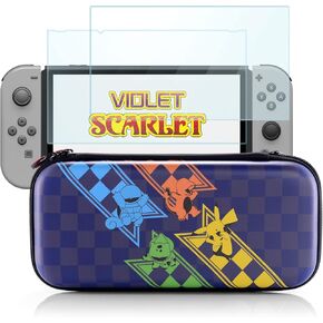 حقيبة حمل Bheddi Switch تناسب Switch/Switch OLED - حقيبة حمل محمولة واقية للسفر مع 10 فتحات لبطاقات الألعاب و2 واقي شاشة من الزجاج المقسى (GEN-ONE) in Kuwait