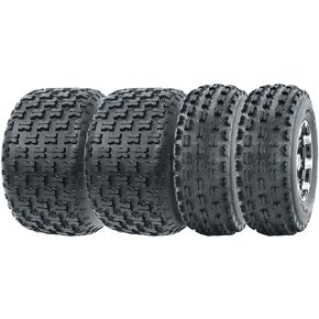WANDA Set of 4 Sport ATV Tires AT 19x7-8 Front & 20x10-9 Rear