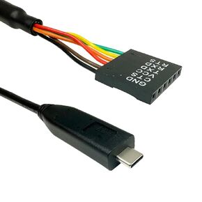USB C to 3.3V TTL UART Serial Cable TTL-232R-3V3 with FT232 Chipset, 6 Way 0.1" Pitch 2.54mm Connector, 6ft