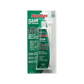 49204 RTV Silicone Adhesive Sealant, 450 Degree Maximum Temperature, 3 oz Carded Tube, Clear