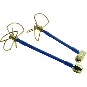 Anbee 2pcs FPV 5.8Ghz Circular Polarized Clover Leaf Antenna High Gain 5.8g Aerial Set RP-SMA Male Plug