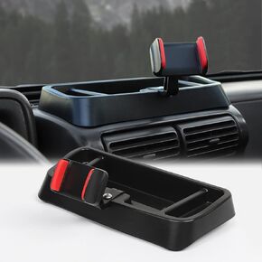 JeCar for Jeep TJ Phone Holder Mount Center Console Dash Tray Dashboard Storage Box Organizer for Jeep Wrangler TJ 1997-2006