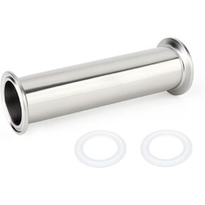 TAISHER 1PCS 304 Stainless Steel 1.5" Tri Clamp 50.5MM Ferrule Flange Sanitary Spool Tube Seamless Round Tubing with 2PCS Washers (24" Length/610MM)