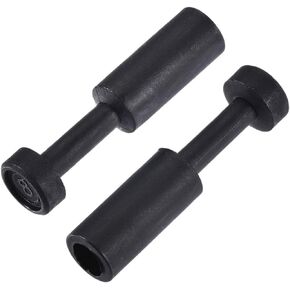 uxcell Push to Connect Fittings, Cap Style Pneumatic Blanking Plugs, Fit for 8mm Inner Dia. Air Hose Tube Pipe, Plastic, Black, Pack of 20